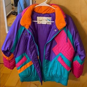 Retro Vintage Ski Puffer Jacket